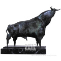 Home Decor Indoor Small Miniature Bronze Abstract Bull Sculpture